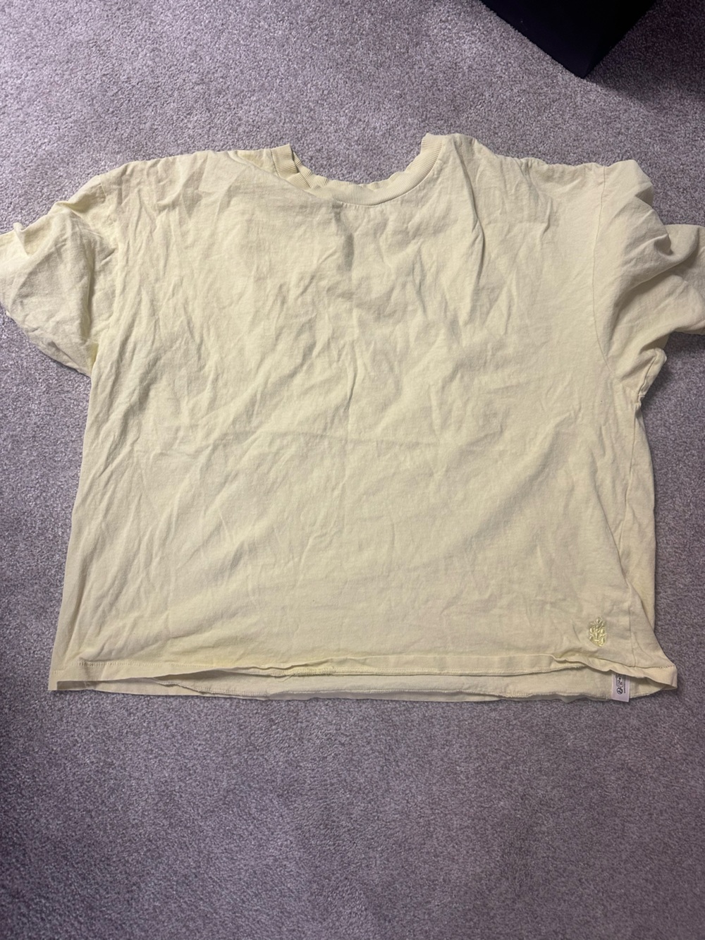 FP Movement by Free People Pale Yellow Boxy Tee